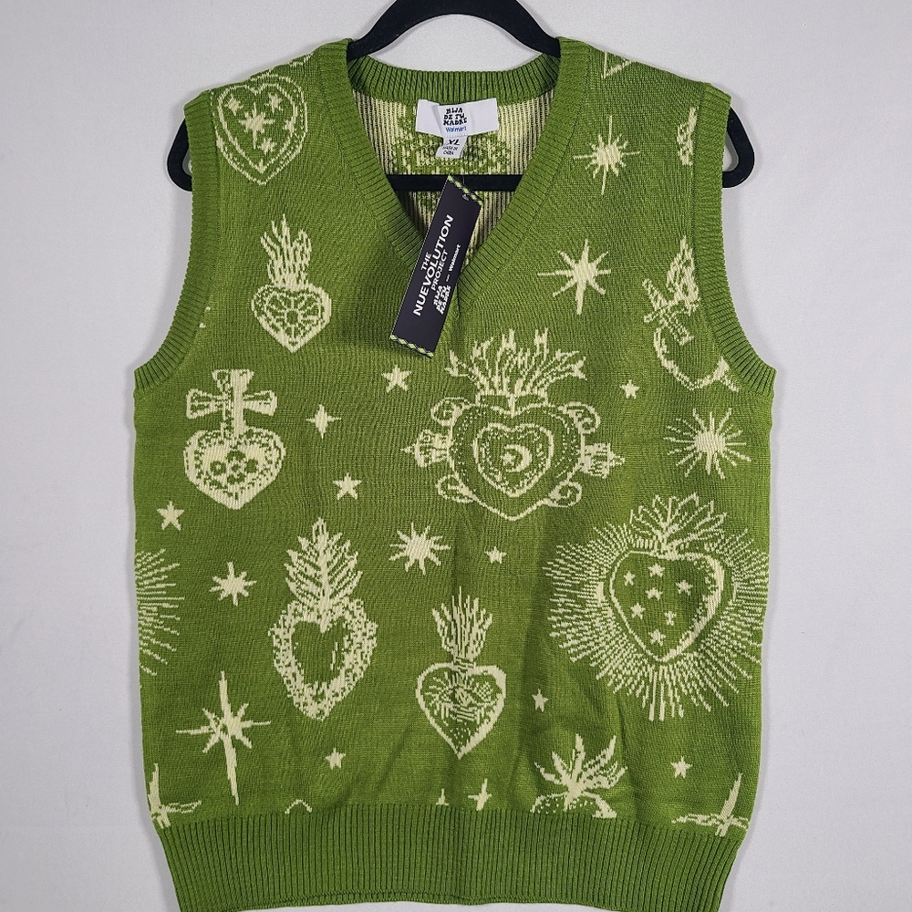 NWT Hija De Tu Madre Women's The Nuevolution Green Vest Sz XL